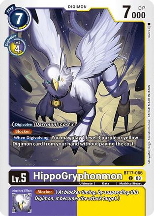 HippoGryphonmon (BT17-066) - Secret Crisis - Premium Digimon Single from Bandai - Just $0.25! Shop now at Game Crave Tournament Store