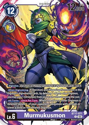 Murmukusmon (BT17-071) - Secret Crisis - Premium Digimon Single from Bandai - Just $0.25! Shop now at Game Crave Tournament Store
