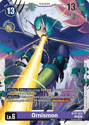 Ornismon (BT17-072) - Secret Crisis - Premium Digimon Single from Bandai - Just $0.25! Shop now at Game Crave Tournament Store