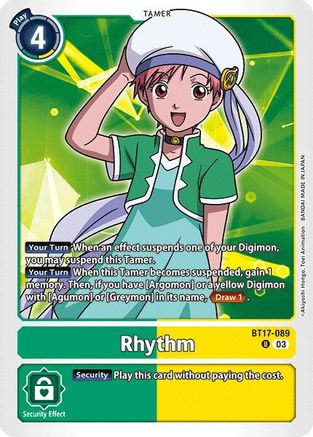 Rhythm (BT17-089) - Secret Crisis - Premium Digimon Single from Bandai - Just $0.25! Shop now at Game Crave Tournament Store