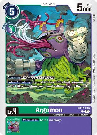 Argomon - BT17-045 (BT17-045) - Secret Crisis - Premium Digimon Single from Bandai - Just $0.25! Shop now at Game Crave Tournament Store