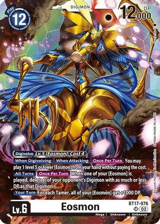Eosmon - BT17-076 (BT17-076) - Secret Crisis Foil - Premium Digimon Single from Bandai - Just $1.31! Shop now at Game Crave Tournament Store