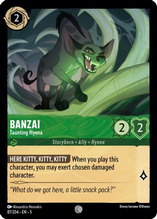 Banzai - Taunting Hyena (87/204) - Shimmering Skies - Premium Lorcana Single from Shimmering Skies - Just $0.25! Shop now at Game Crave Tournament Store