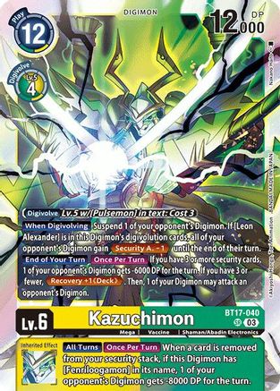 Kazuchimon (BT17-040) - Secret Crisis Foil - Premium Digimon Single from Bandai - Just $2.13! Shop now at Game Crave Tournament Store