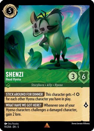 Shenzi - Head Hyena (91/204) - Shimmering Skies Cold Foil - Premium Lorcana Single from Shimmering Skies - Just $0.48! Shop now at Game Crave Tournament Store