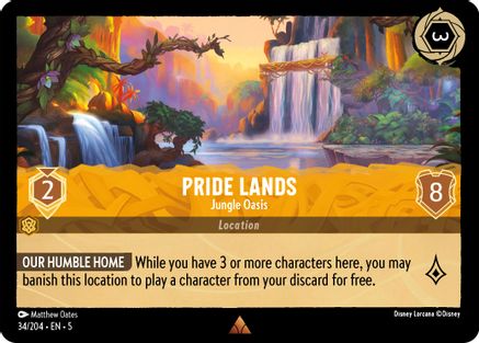 Pride Lands - Jungle Oasis (34/204) - Shimmering Skies Cold Foil - Premium Lorcana Single from Shimmering Skies - Just $0.56! Shop now at Game Crave Tournament Store