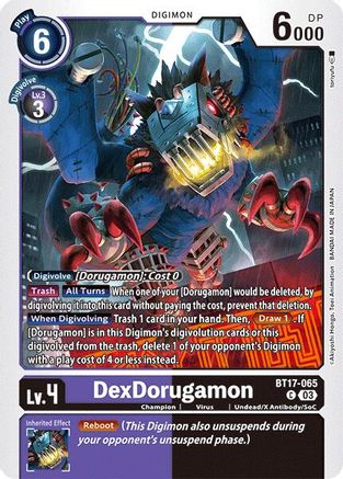 DexDorugamon (BT17-065) - Secret Crisis - Premium Digimon Single from Bandai - Just $0.25! Shop now at Game Crave Tournament Store