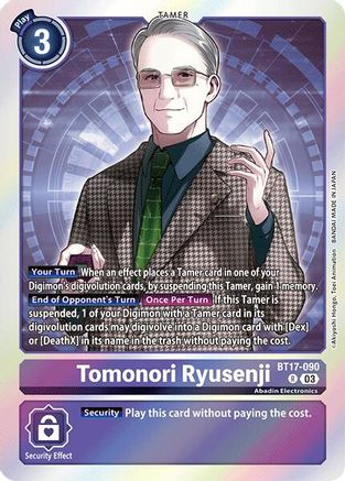 Tomonori Ryusenji (BT17-090) - Secret Crisis Foil - Premium Digimon Single from Bandai - Just $0.25! Shop now at Game Crave Tournament Store
