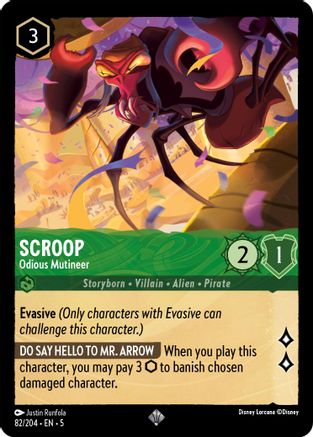 Scroop - Odious Mutineer (82/204) - Shimmering Skies - Premium Lorcana Single from Shimmering Skies - Just $0.25! Shop now at Game Crave Tournament Store