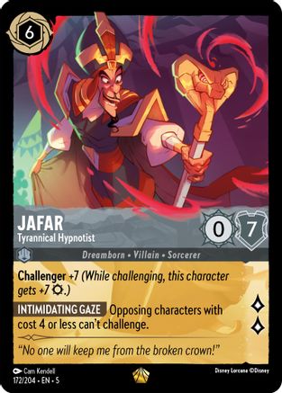 Jafar - Tyrannical Hypnotist (172/204) - Shimmering Skies Cold Foil - Premium Lorcana Single from Shimmering Skies - Just $3.98! Shop now at Game Crave Tournament Store