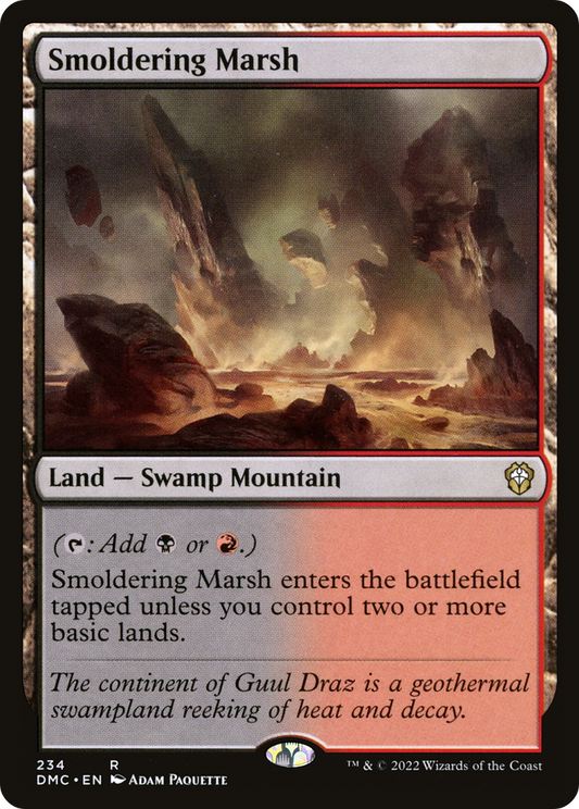 Smoldering Marsh (DMC-234) - Dominaria United Commander - Premium MTG Single from Wizards of the Coast - Just $0.25! Shop now at Game Crave Tournament Store