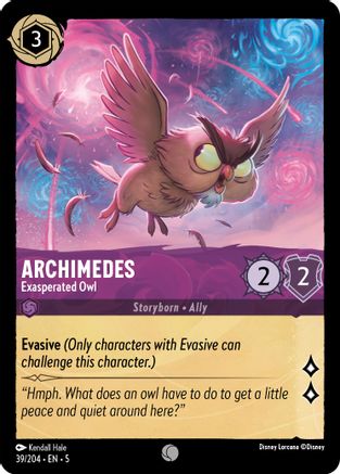 Archimedes - Exasperated Owl (39/204) - Shimmering Skies Cold Foil - Premium Lorcana Single from Shimmering Skies - Just $0.25! Shop now at Game Crave Tournament Store