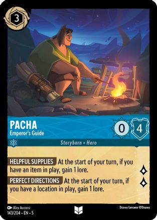 Pacha - Emperor's Guide (143/204) - Shimmering Skies Cold Foil - Premium Lorcana Single from Shimmering Skies - Just $0.47! Shop now at Game Crave Tournament Store