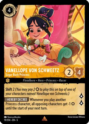 Vanellope von Schweetz - Sugar Rush Princess (19/204) - Shimmering Skies - Premium Lorcana Single from Shimmering Skies - Just $0.26! Shop now at Game Crave Tournament Store