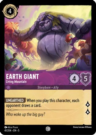 Earth Giant - Living Mountain (41/204) - Shimmering Skies - Premium Lorcana Single from Shimmering Skies - Just $0.25! Shop now at Game Crave Tournament Store