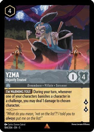 Yzma - Unjustly Treated (184/204) - Shimmering Skies Cold Foil - Premium Lorcana Single from Shimmering Skies - Just $0.33! Shop now at Game Crave Tournament Store
