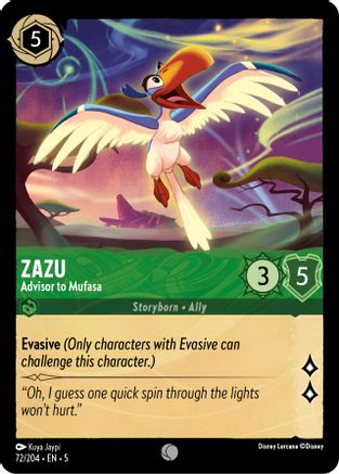 Zazu - Advisor to Mufasa (72/204) - Shimmering Skies - Premium Lorcana Single from Shimmering Skies - Just $0.25! Shop now at Game Crave Tournament Store