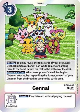 Gennai (Secret Crisis: Movie Memorial Pack) (BT14-088) - Secret Crisis Foil - Premium Digimon Single from Bandai - Just $0.97! Shop now at Game Crave Tournament Store