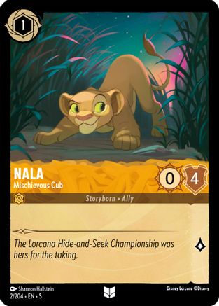 Nala - Mischievous Cub (2/204) - Shimmering Skies Cold Foil - Premium Lorcana Single from Shimmering Skies - Just $0.43! Shop now at Game Crave Tournament Store