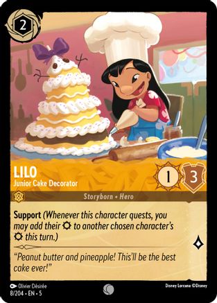 Lilo - Junior Cake Decorator (8/204) - Shimmering Skies - Premium Lorcana Single from Shimmering Skies - Just $0.25! Shop now at Game Crave Tournament Store