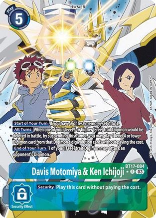 Davis Motomiya & Ken Ichijoji (Alternate Art) (BT17-084) - Secret Crisis Foil - Premium Digimon Single from Bandai - Just $4.70! Shop now at Game Crave Tournament Store