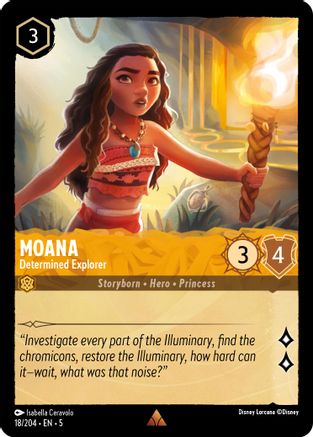 Moana - Determined Explorer (18/204) - Shimmering Skies Cold Foil - Premium Lorcana Single from Shimmering Skies - Just $0.92! Shop now at Game Crave Tournament Store