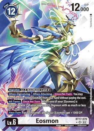 Eosmon - BT17-076 (Alternate Art) (BT17-076) - Secret Crisis Foil - Premium Digimon Single from Bandai - Just $9.37! Shop now at Game Crave Tournament Store