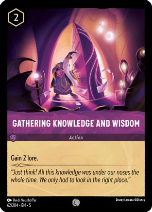 Gathering Knowledge and Wisdom (62/204) - Shimmering Skies Cold Foil - Premium Lorcana Single from Shimmering Skies - Just $0.59! Shop now at Game Crave Tournament Store
