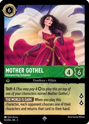 Mother Gothel - Unwavering Schemer (92/204) - Shimmering Skies - Premium Lorcana Single from Shimmering Skies - Just $0.28! Shop now at Game Crave Tournament Store