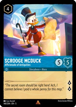 Scrooge McDuck - Afficionado of Antiquities (140/204) - Shimmering Skies - Premium Lorcana Single from Shimmering Skies - Just $0.32! Shop now at Game Crave Tournament Store