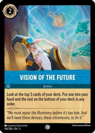 Vision of the Future (160/204) - Shimmering Skies - Premium Lorcana Single from Shimmering Skies - Just $0.25! Shop now at Game Crave Tournament Store
