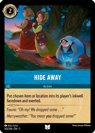 Hide Away (163/204) - Shimmering Skies Cold Foil - Premium Lorcana Single from Shimmering Skies - Just $1.61! Shop now at Game Crave Tournament Store