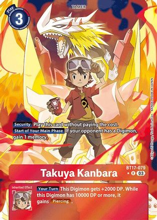 Takuya Kanbara (Alternate Art) (BT17-079) - Secret Crisis Foil - Premium Digimon Single from Bandai - Just $19.63! Shop now at Game Crave Tournament Store