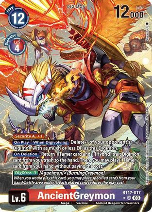 AncientGreymon (Alternate Art) (BT17-017) - Secret Crisis Foil - Premium Digimon Single from Bandai - Just $23.21! Shop now at Game Crave Tournament Store