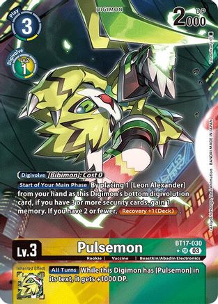 Pulsemon (Alternate Art) (BT17-030) - Secret Crisis Foil - Premium Digimon Single from Bandai - Just $12.82! Shop now at Game Crave Tournament Store