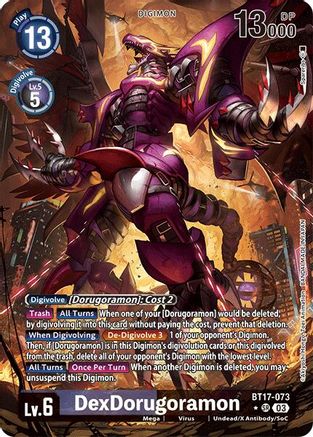 DexDorugoramon (Alternate Art) (BT17-073) - Secret Crisis Foil - Premium Digimon Single from Bandai - Just $30.89! Shop now at Game Crave Tournament Store