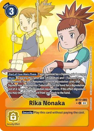 Rika Nonaka (Alternate Art) (BT17-085) - Secret Crisis Foil - Premium Digimon Single from Bandai - Just $3.58! Shop now at Game Crave Tournament Store