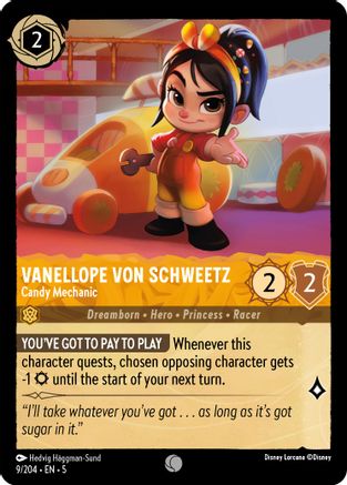 Vanellope von Schweetz - Candy Mechanic (9/204) - Shimmering Skies Cold Foil - Premium Lorcana Single from Shimmering Skies - Just $0.25! Shop now at Game Crave Tournament Store