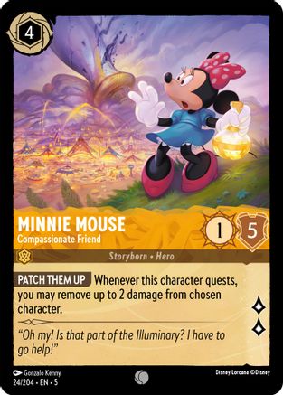 Minnie Mouse - Compassionate Friend (24/204) - Shimmering Skies Cold Foil - Premium Lorcana Single from Shimmering Skies - Just $0.25! Shop now at Game Crave Tournament Store