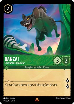 Banzai - Gluttonous Predator (80/204) - Shimmering Skies Cold Foil - Premium Lorcana Single from Shimmering Skies - Just $2.21! Shop now at Game Crave Tournament Store