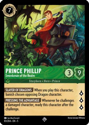 Prince Phillip - Swordsman of the Realm (83/204) - Shimmering Skies - Premium Lorcana Single from Shimmering Skies - Just $0.25! Shop now at Game Crave Tournament Store