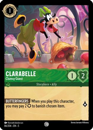 Clarabelle - Clumsy Guest (86/204) - Shimmering Skies - Premium Lorcana Single from Shimmering Skies - Just $0.25! Shop now at Game Crave Tournament Store
