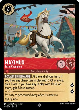 Maximus - Team Champion (105/204) - Shimmering Skies Cold Foil - Premium Lorcana Single from Shimmering Skies - Just $1.17! Shop now at Game Crave Tournament Store