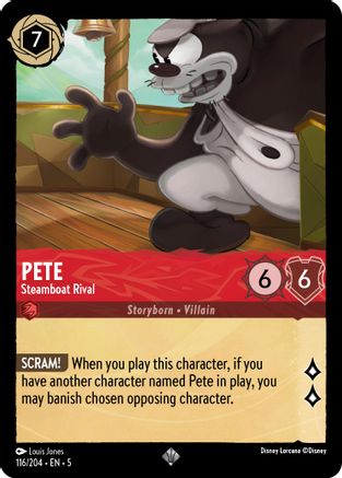 Pete - Steamboat Rival (116/204) - Shimmering Skies - Premium Lorcana Single from Shimmering Skies - Just $0.25! Shop now at Game Crave Tournament Store
