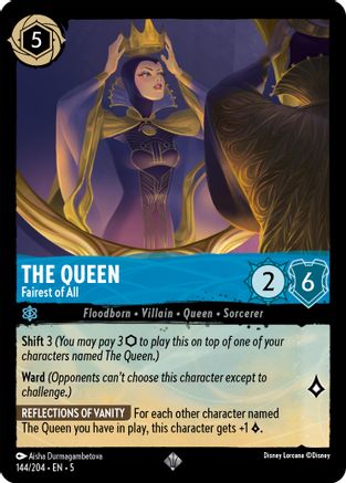 The Queen - Fairest of All (144/204) - Shimmering Skies - Premium Lorcana Single from Shimmering Skies - Just $0.25! Shop now at Game Crave Tournament Store