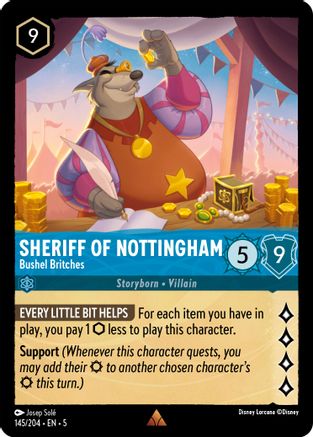Sheriff of Nottingham - Bushel Britches (145/204) - Shimmering Skies - Premium Lorcana Single from Shimmering Skies - Just $0.28! Shop now at Game Crave Tournament Store