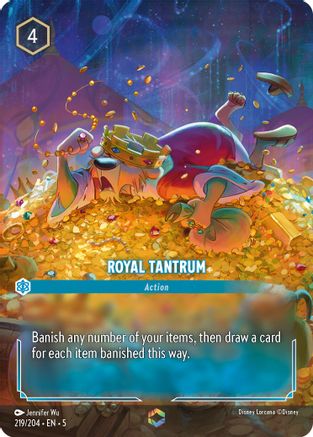 Royal Tantrum (Enchanted) (219/204) - Shimmering Skies Holofoil - Premium Lorcana Single from Shimmering Skies - Just $58.97! Shop now at Game Crave Tournament Store