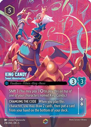 King Candy - Sweet Abomination (Enchanted) (218/204) - Shimmering Skies Holofoil - Premium Lorcana Single from Shimmering Skies - Just $34.70! Shop now at Game Crave Tournament Store