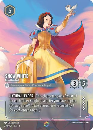 Snow White - Fair-Hearted (Enchanted) (220/204) - Shimmering Skies Holofoil - Premium Lorcana Single from Shimmering Skies - Just $54.53! Shop now at Game Crave Tournament Store