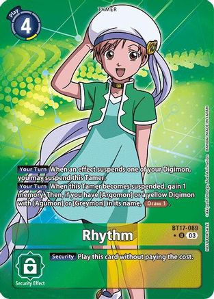 Rhythm (Box Promotion Pack: Secret Crisis) (BT17-089) - Secret Crisis Foil - Premium Digimon Single from Bandai - Just $0.39! Shop now at Game Crave Tournament Store